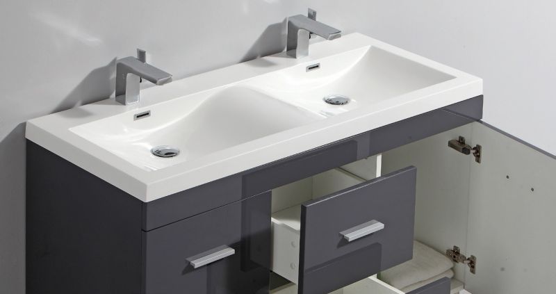 Double vasque ~ tazmik.com for . Meuble salle de bain double vasque a poser