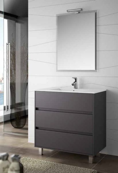 meuble salle bain avec pied