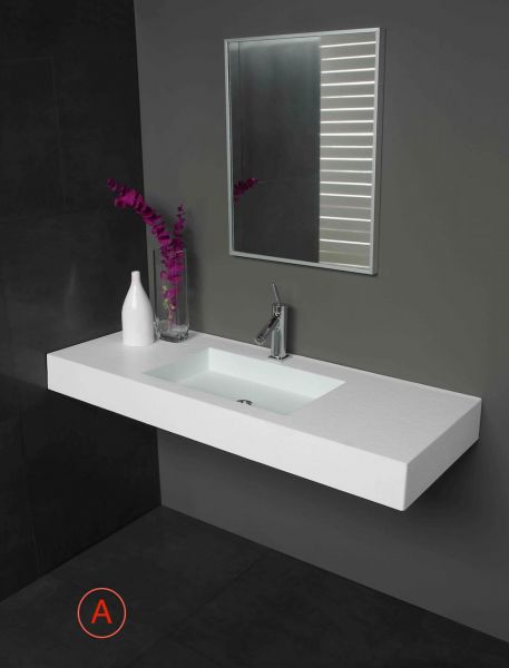 Plan Vasque Suspendue Ou Encastrer Largeur 90 Cm En Resine Stone Noir Vasques Plan Vasque Suspendue Ou Encastrer Largeur 90 Cm En Resine Stone Noir Vasques