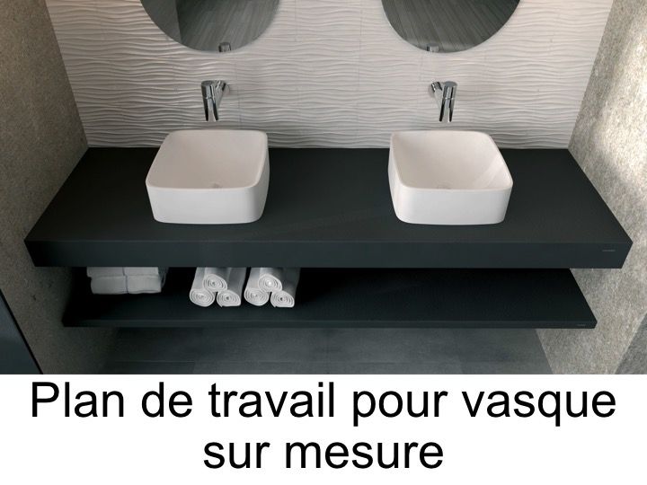 Meuble salle de bain double vasque sur mesure – salle de bains ... Meuble salle de bain double vasque a poser