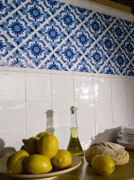 Carrelage sol et mur mural antic hueso brillo 13x13 cm ... Careaux de ciment 13 x13