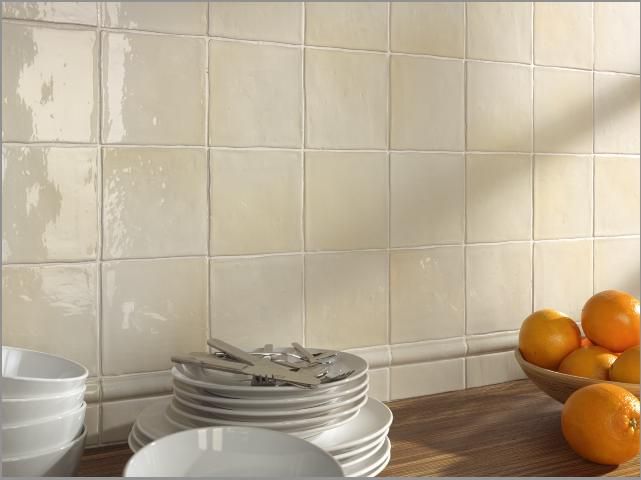 Carrelage sol et mur mural manises cream mix brillo 13x13 cm ... Careaux de ciment 13 x13