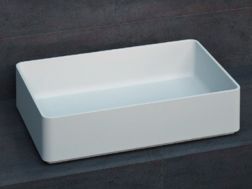 Vasque à poser, 58 x 37 cm, en résine Solid Surface - ZLGC1