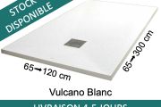 Receveur de douche, 100 cm, resine Acrystone - VULCANO Blanc