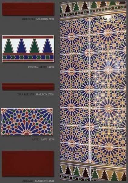 Carrelages, Mosaïques et Galets Oriental - Areej Base 14x28 cm ... Carrelages, Mosaïques et Galets Oriental - Areej Base 14x28 cm ...