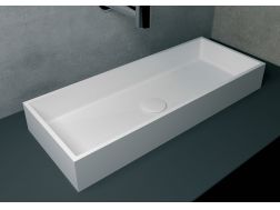 Umywalka nablatowa 30 x 75 cm z Å¼ywicy Solid Surface - BALI