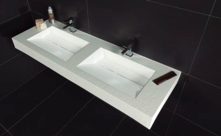 Vasques Largeur 120 - Plan Double vasques suspendue ou à encastrer