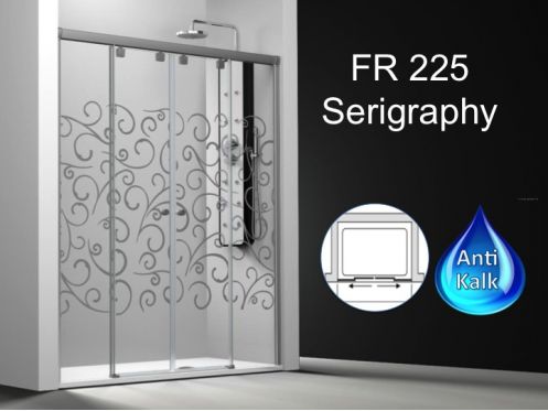 Paroi de douche Longueur 140 - Paroi de douche 4 panneaux ...