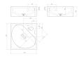 Lave-mains, 27 x 27 cm, d' angulaire, en cramique - FLUSH 5