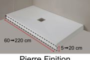 Plinthe, en résine de la couleur des receveurs de douche, finition Pierre