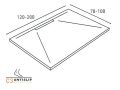 Receveur de douche, caniveau frontal, en Solid Surface - HYDRA FRONTAL