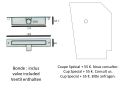 Receveur de douche, caniveau frontal, en Solid Surface - HYDRA FRONTAL