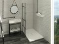 Receveur de douche, en rsine minrale Solid Surface, bonde centrale - HYDRA CENTRAL