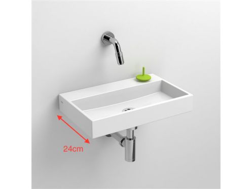 Lave mains, 24 x 38 cm, robinetterie murale - MINI WASH ME 38