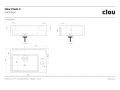 Lave-mains design, 25 x 36 cm, robinetterie  droite - NEW FLUSH 2