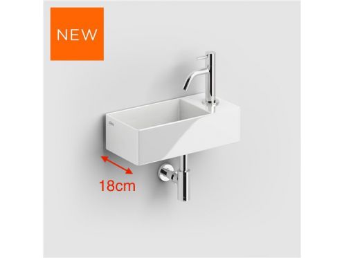 Lave-mains design, 18 x 35 cm, robinetterie  droite - NEW FLUSH 3 RIGHT