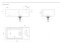 Lave-mains design, 18 x 35 cm, robinetterie  droite - NEW FLUSH 3 RIGHT