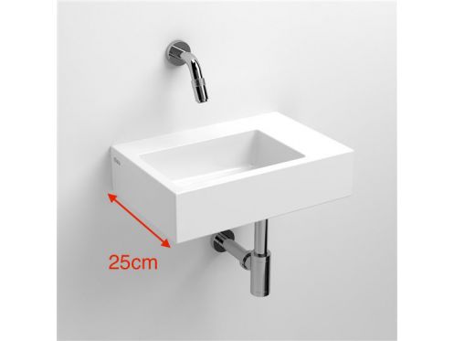 Lave-mains, 25 x 36 cm, sans perage robinetterie - FLUSH 2