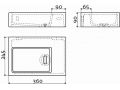 Lave-mains, 25 x 36 cm, sans perage robinetterie - FLUSH 2