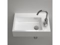Rektangulær håndvask, 29 x 43 cm, højre hylde - FLUSH 2 PLUS