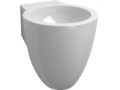 Designerska umywalka do rąk, 1/2 jajka, biała ceramika, bez otworu na baterię - CLOU FLUSH
