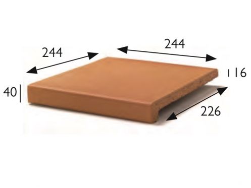 Profil schodowy 25 x 25 x 4 cm - Płytki z rozciągniętego piaskowca - typ piaskowca artois - aragon gres - klinkier buchtal