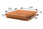 Profil schodowy 33 x 25 x 5 cm - Płytki z rozciągniętego piaskowca - typ piaskowca artois - aragon gres - klinkier buchtal