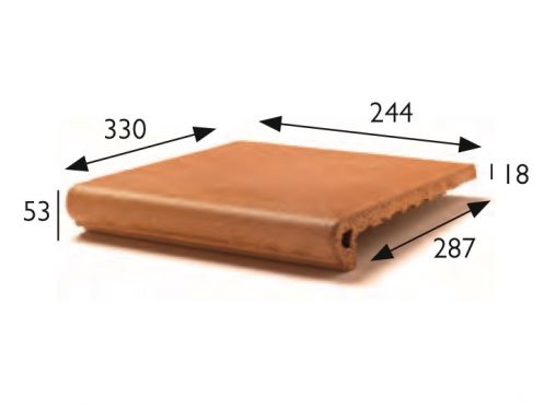 Profil schodowy 33 x 25 x 5 cm - Płytki z rozciągniętego piaskowca - typ piaskowca artois - aragon gres - klinkier buchtal