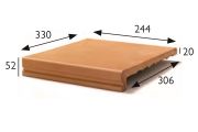 Profil schodowy 25 x 33 x 5 cm - Płytki z rozciągniętego piaskowca - typ piaskowca artois - aragon gres - klinkier buchtal
