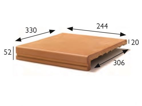 Profil schodowy 25 x 33 x 5 cm - Płytki z rozciągniętego piaskowca - typ piaskowca artois - aragon gres - klinkier buchtal