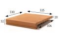 Trapneus 33 x 33 x 5 cm - uitgerekte zandsteentegels - type artois zandsteen - aragon gres - klinker buchtal