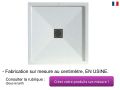 Receveur de douche sur mesure de trs petite taille avec une bordure anti dbordement - 80 x 80 -  BORDER LISA