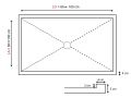 Receveur de douche sur mesure de trs petite taille avec une bordure anti dbordement - 80 x 80 -  BORDER LISA