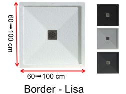 Receveur de douche, bordure anti débordement - 90 x 90 -  BORDER LISA