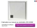 Receveurs de douche carr, avec bordure, vacuation en angle, en rsine minrale - MARC II