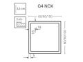 Receveurs de douche carr, avec bordure, vacuation en angle, en rsine minrale - MARC II