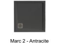 Receveurs de douche carr, avec bordure, vacuation en angle, en rsine minrale - MARC II