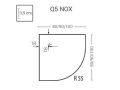 Receveurs de douche quart de rond, en rsine minrale - CURVO