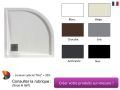 Receveurs de douche quart de rond, avec bordure, en rsine minrale - CURVO BORDER