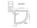 Receveurs de douche quart de rond, avec bordure, en rsine minrale - CURVO BORDER