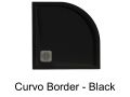 Receveurs de douche quart de rond, avec bordure, en rsine minrale - CURVO BORDER