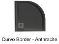 Receveurs de douche quart de rond, avec bordure, en rsine minrale - CURVO BORDER