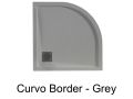 Receveurs de douche quart de rond, avec bordure, en rsine minrale - CURVO BORDER