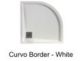 Receveurs de douche quart de rond, avec bordure, en rsine minrale - CURVO BORDER