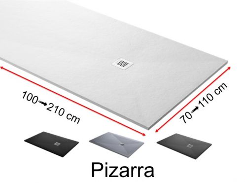 Receveur de douche sur mesure, extra plat - PIZARRA