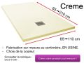 Receveurs de douche en rsine minrale, sur mesure, effet pierre, antidrapant - VULCANO anthracite - 100 cm