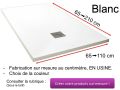 Receveurs de douche en rsine minrale, sur mesure, effet pierre, antidrapant - VULCANO anthracite - 100 cm