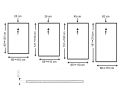 Receveurs de douche en rsine minrale, sur mesure, effet pierre, antidrapant - VULCANO Noir - 110 cm