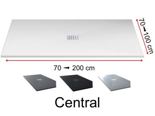 Receveur de douche, avec vacuation centrale - CENTRAL PIZARRA
