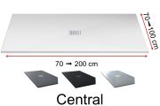 Receveur de douche, avec évacuation centrale - Central Pizarra - 110 cm